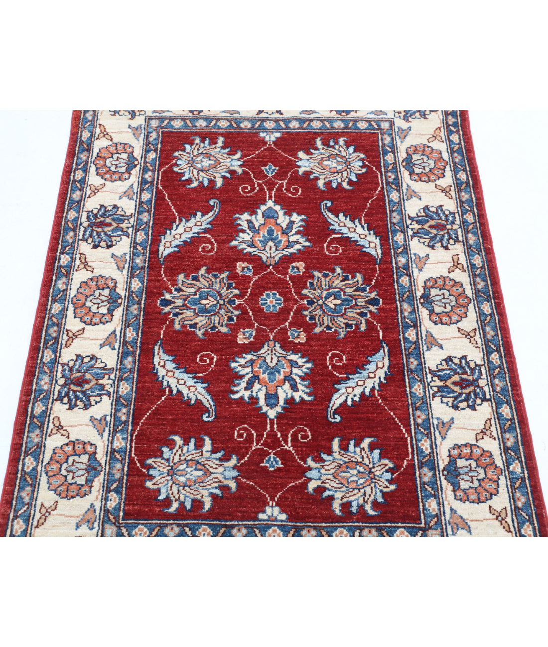 Ziegler 2'9'' X 4'0'' Hand-Knotted Wool Rug 2'9'' x 4'0'' (83 X 120) / Red / Ivory