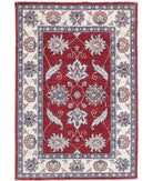Ziegler 2'9'' X 4'0'' Hand-Knotted Wool Rug 2'9'' x 4'0'' (83 X 120) / Red / Ivory