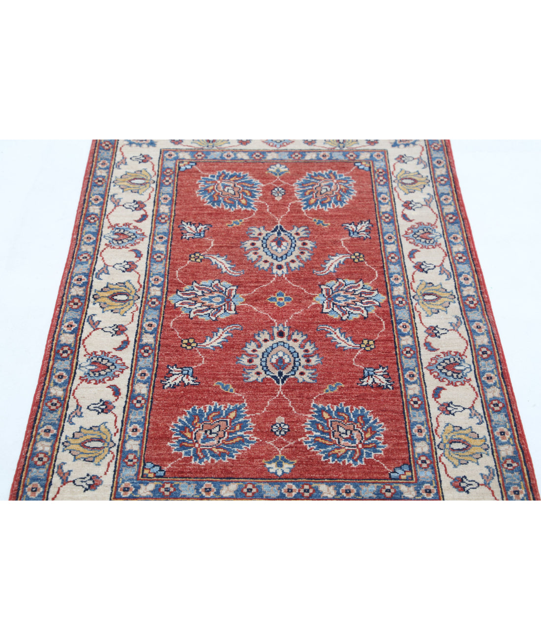 Ziegler 2'7'' X 4'1'' Hand-Knotted Wool Rug 2'7'' x 4'1'' (78 X 123) / Red / Ivory