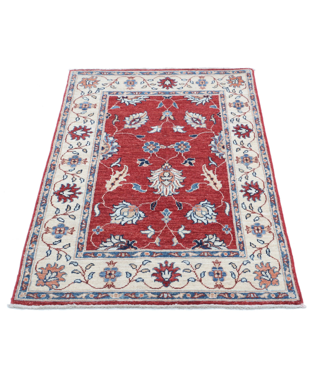 Ziegler 2'7'' X 4'2'' Hand-Knotted Wool Rug 2'7'' x 4'2'' (78 X 125) / Red / Ivory