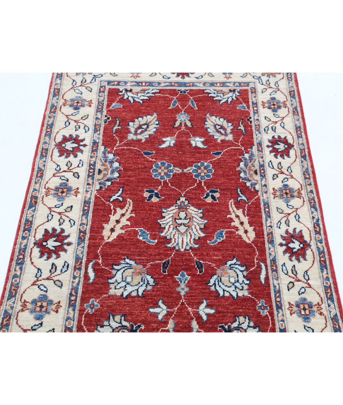 Ziegler 2'7'' X 4'2'' Hand-Knotted Wool Rug 2'7'' x 4'2'' (78 X 125) / Red / Ivory