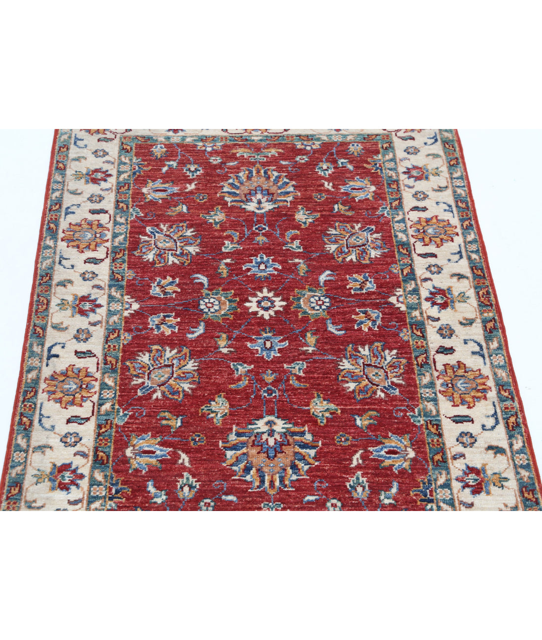 Ziegler 2'8'' X 3'9'' Hand-Knotted Wool Rug 2'8'' x 3'9'' (80 X 113) / Red / Ivory