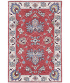 Ziegler 2'9'' X 4'1'' Hand-Knotted Wool Rug 2'9'' x 4'1'' (83 X 123) / Red / Ivory