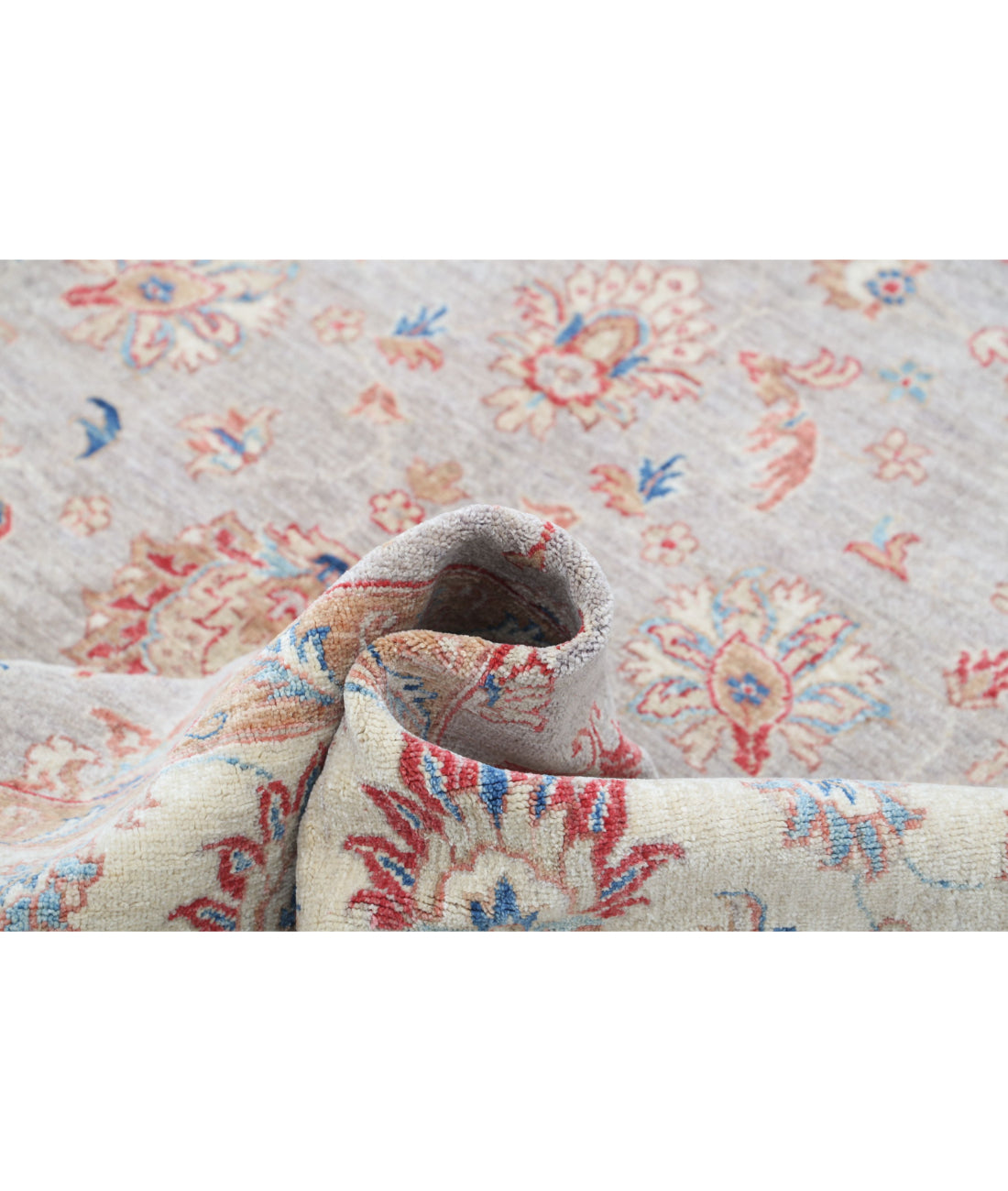 Ziegler 6'6'' X 9'5'' Hand-Knotted Wool Rug 6'6'' x 9'5'' (195 X 283) / Grey / Ivory