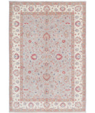Ziegler 6'6'' X 9'5'' Hand-Knotted Wool Rug 6'6'' x 9'5'' (195 X 283) / Grey / Ivory