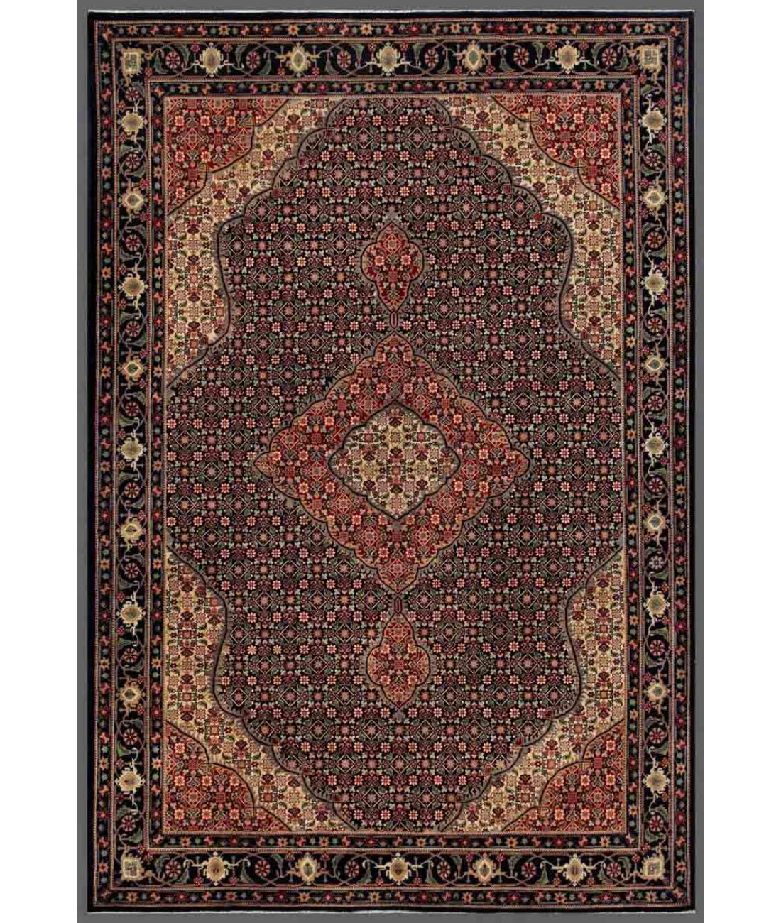 Hand Knotted Heritage Mahi Wool Rug - 6'7'' x 9'9'' 6' 7" X 9' 9" ( 201 X 297 ) / Blue / Red