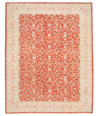 Hand Knotted Ziegler Farhan Wool Rug - 8'3'' x 10'8'' 8' 3" X 10' 8" ( 251 X 325 ) / Red / Ivory