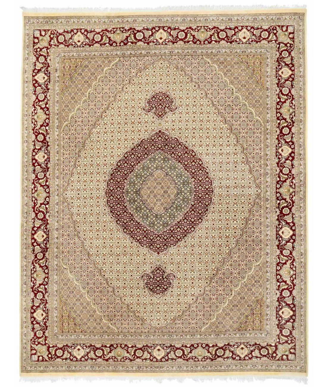 Hand Knotted Heritage Mahi Wool Rug - 8'1'' x 10'3'' 8' 1" X 10' 3" ( 246 X 312 ) / Green / Red