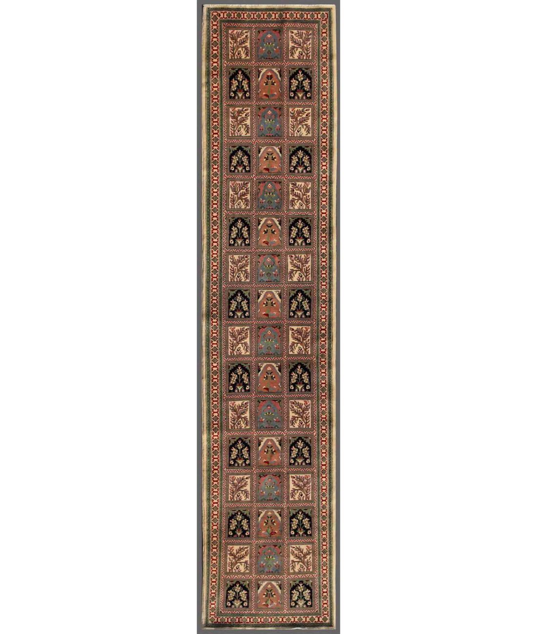 Hand Knotted Heritage Bakhtiari Wool Rug - 2'7'' x 12'7'' 2' 7" X 12' 7" ( 79 X 384 ) / Ivory / N/A