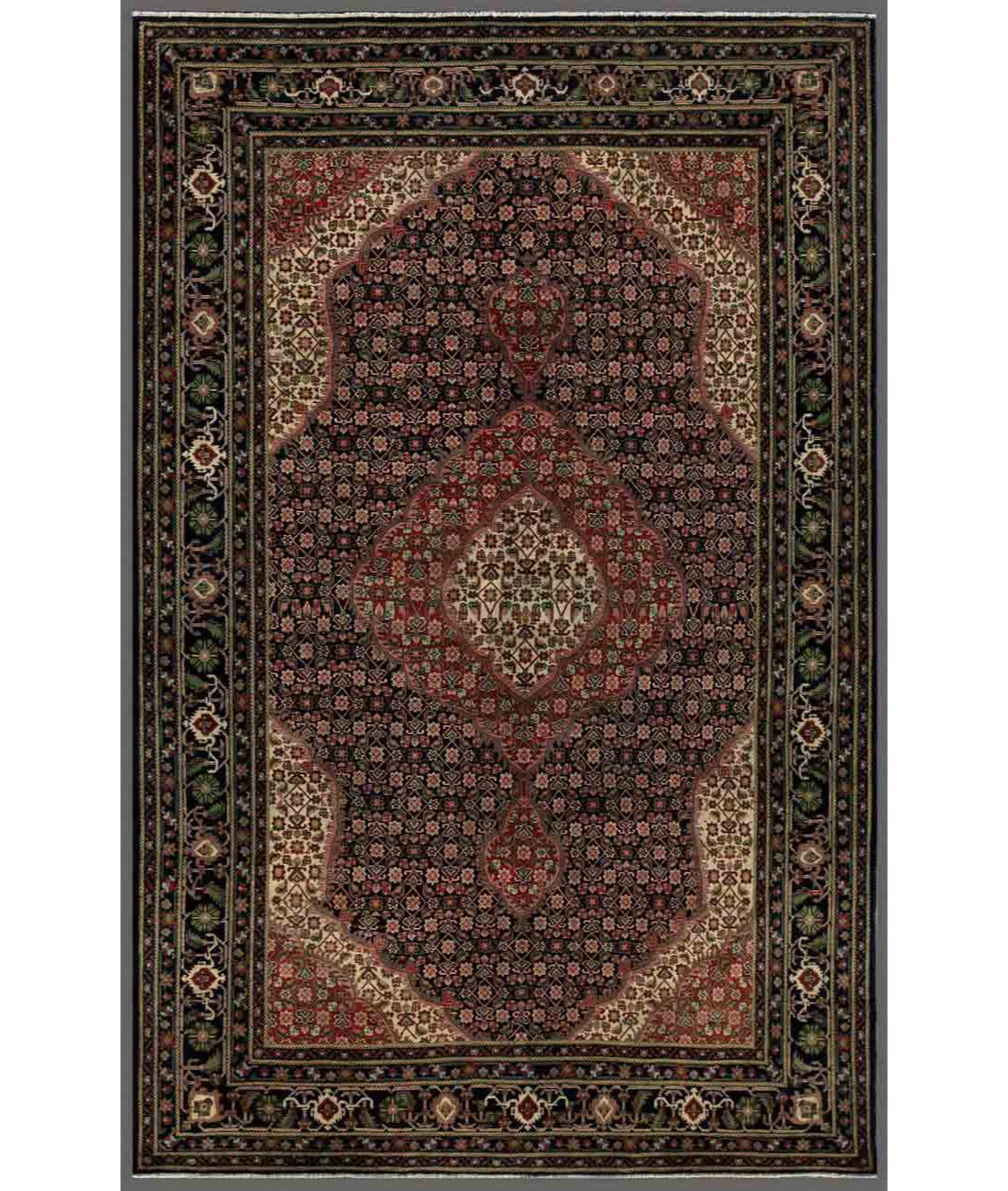 Hand Knotted Heritage Mahi Wool Rug - 6'5'' x 9'1'' 6' 5" X 9' 1" ( 196 X 277 ) / Blue / Red