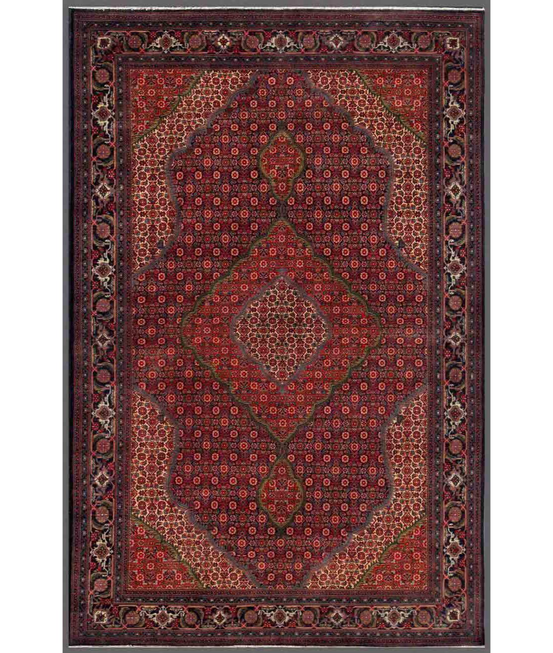 Hand Knotted Heritage Mahi Wool Rug - 6'6'' x 9'1'' 6' 6" X 9' 1" ( 198 X 277 ) / Blue / Red