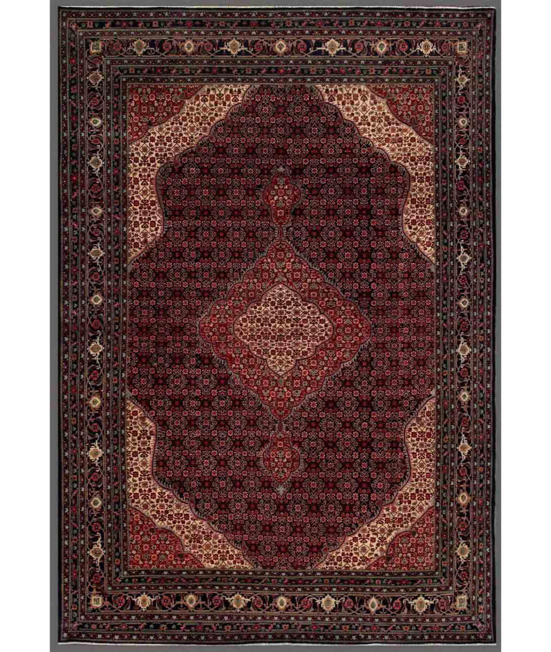 Hand Knotted Heritage Mahi Wool Rug - 8'2'' x 11'7'' 8' 2" X 11' 7" ( 249 X 353 ) / Blue / Red