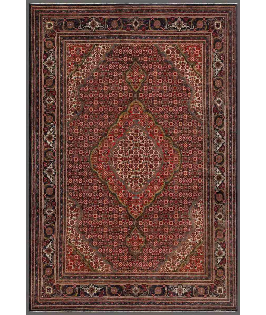Hand Knotted Heritage Pak Persian Wool Rug - 6'7'' x 9'7'' 6' 7" X 9' 7" ( 201 X 292 ) / Blue / Red