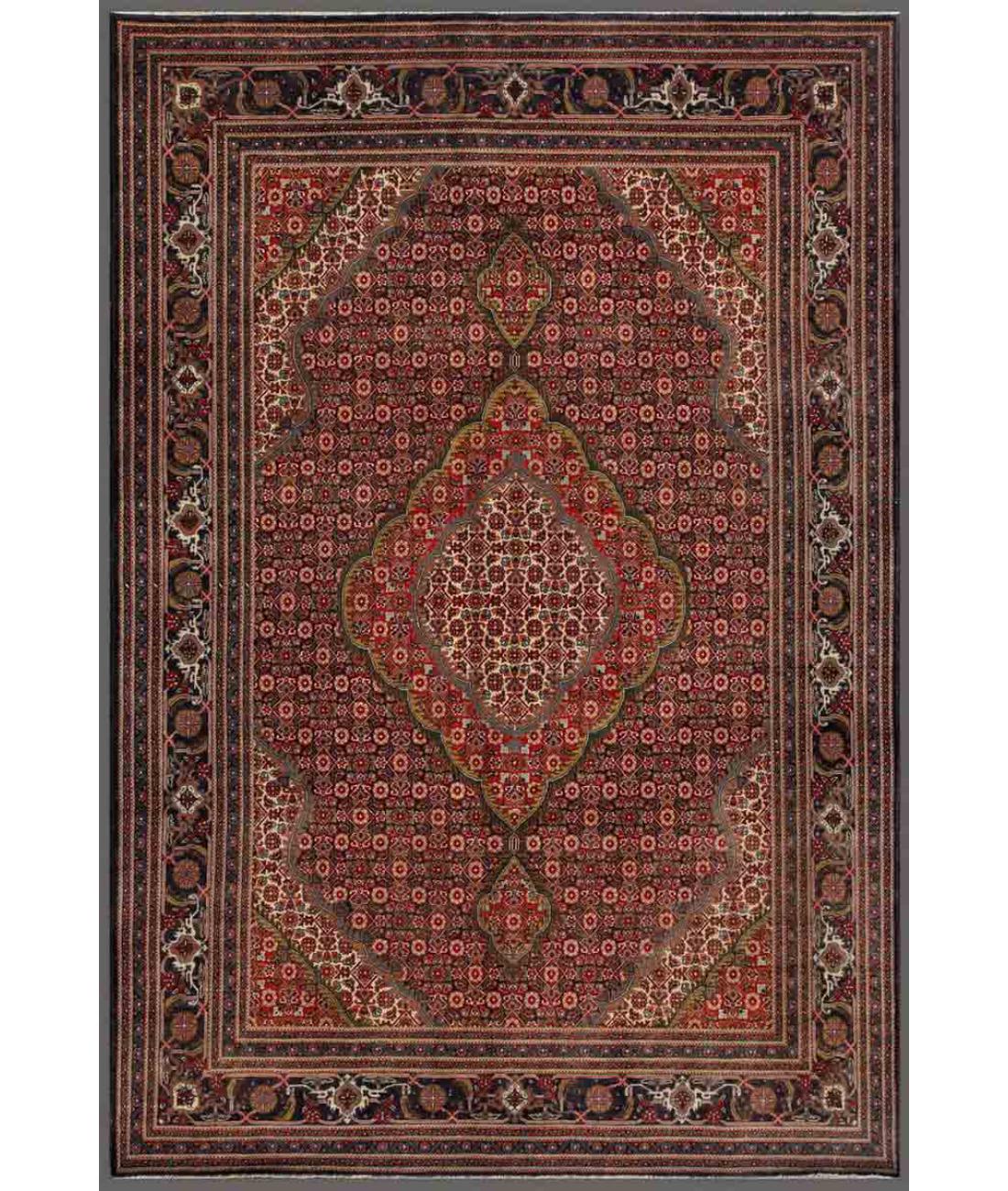 Hand Knotted Heritage Pak Persian Wool Rug - 6'7'' x 9'7'' 6' 7" X 9' 7" ( 201 X 292 ) / Blue / Red