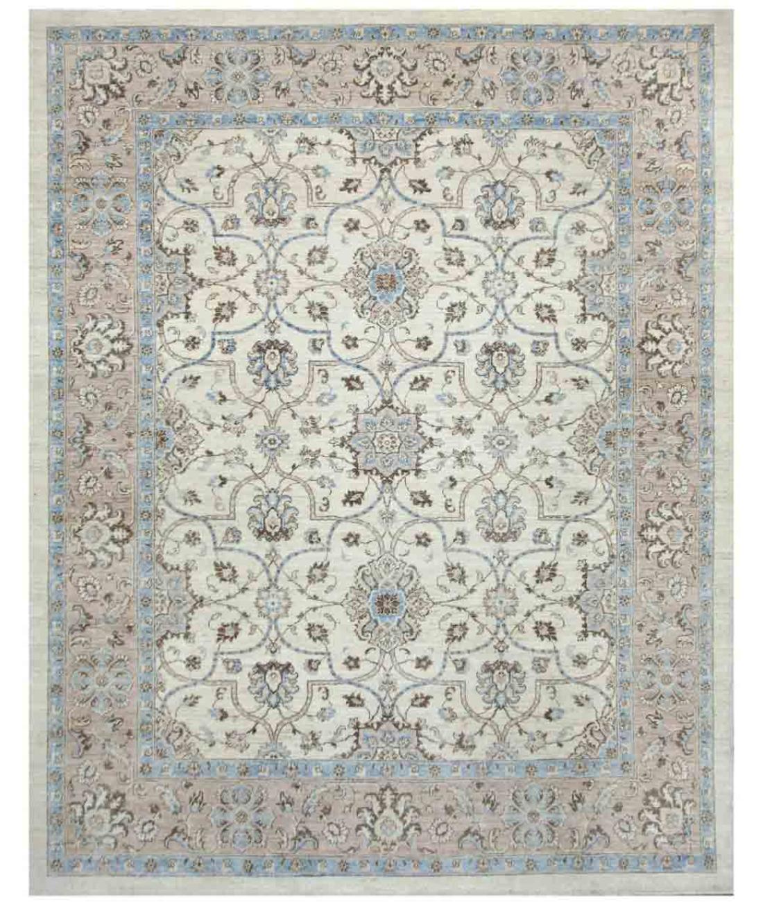 Hand Knotted Serenity Wool Rug - 7'10'' x 10'0'' 7' 10" X 10' 0" ( 239 X 305 ) / Ivory / Taupe