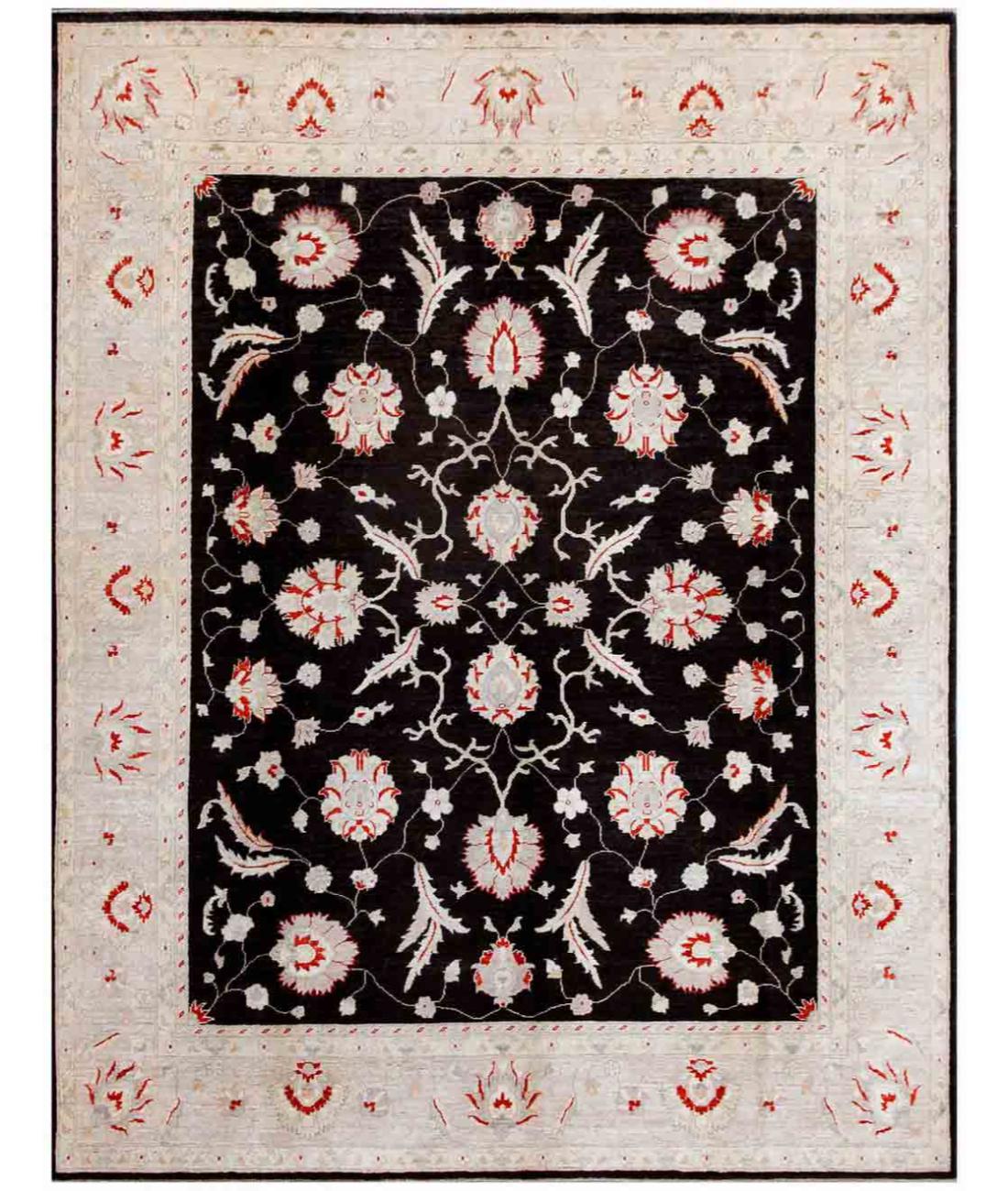 Hand Knotted Ziegler Farhan Wool Rug - 8'0'' x 10'3'' 8' 0" X 10' 3" ( 244 X 312 ) / Red / Ivory