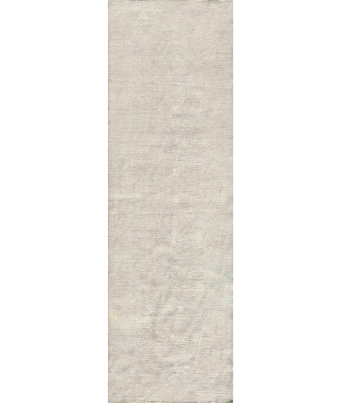 Hand Knotted Fine Serenity Wool Rug - 4'8'' x 14'8'' 4' 8" X 14' 8" ( 142 X 447 ) / Ivory / Beige