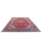 Kashan 9'5'' X 12'8'' Hand-Knotted Wool Rug 9'5'' x 12'8'' (283 X 380) / Red / Blue