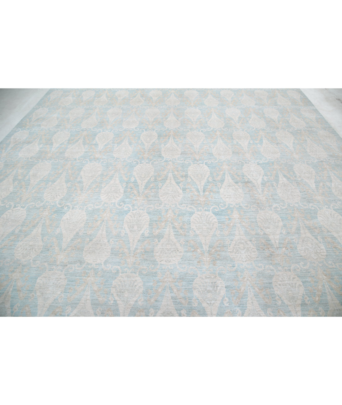 Artemix 11'4'' X 14'2'' Hand-Knotted Wool Rug 11'4'' x 14'2'' (340 X 425) / Blue / Blue