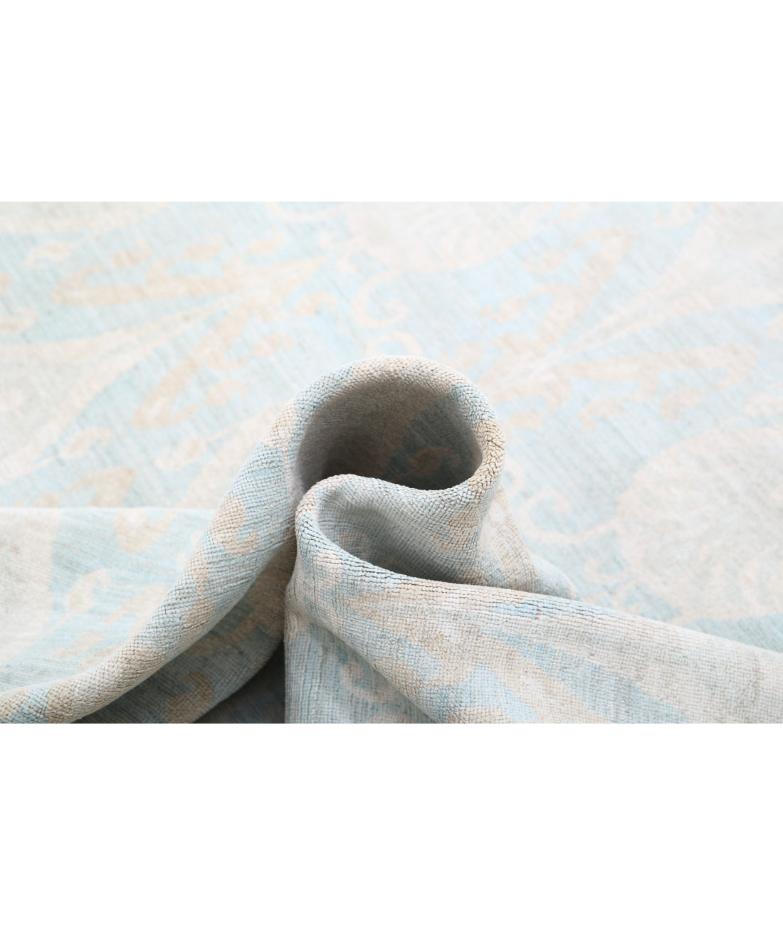 Artemix 11'4'' X 14'2'' Hand-Knotted Wool Rug 11'4'' x 14'2'' (340 X 425) / Blue / Blue