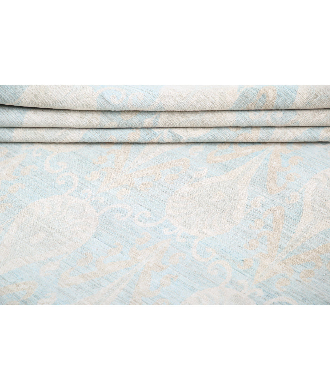 Artemix 11'4'' X 14'2'' Hand-Knotted Wool Rug 11'4'' x 14'2'' (340 X 425) / Blue / Blue