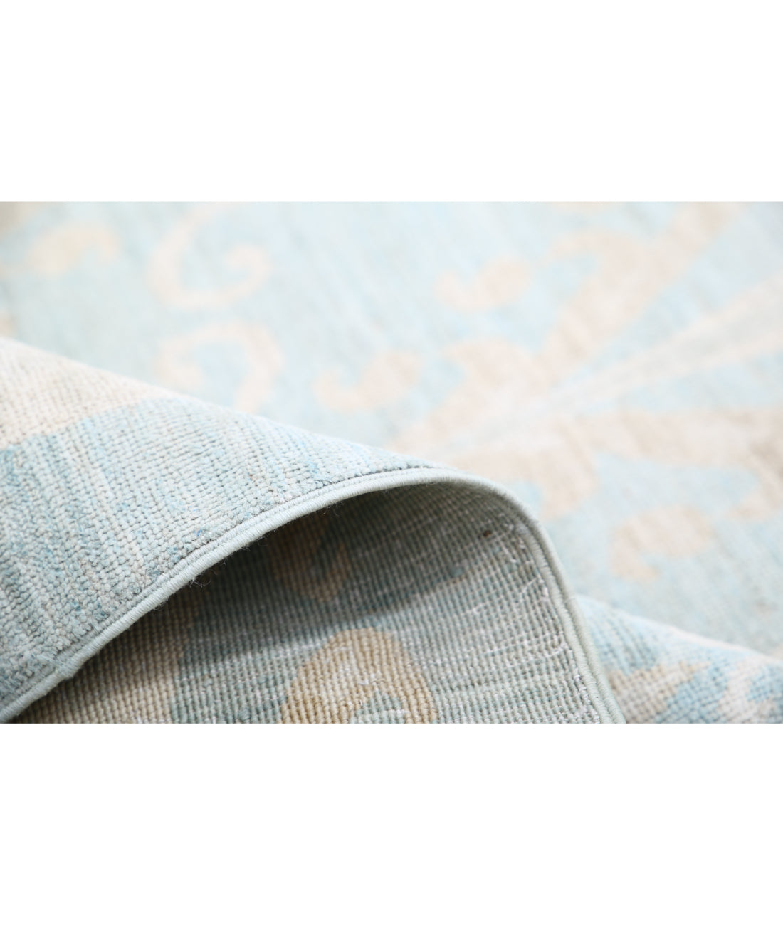 Artemix 11'4'' X 14'2'' Hand-Knotted Wool Rug 11'4'' x 14'2'' (340 X 425) / Blue / Blue