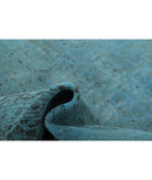Overdye 6'8'' X 10'0'' Hand-Knotted Wool Rug 6'8'' x 10'0'' (200 X 300) / Teal / Charcoal