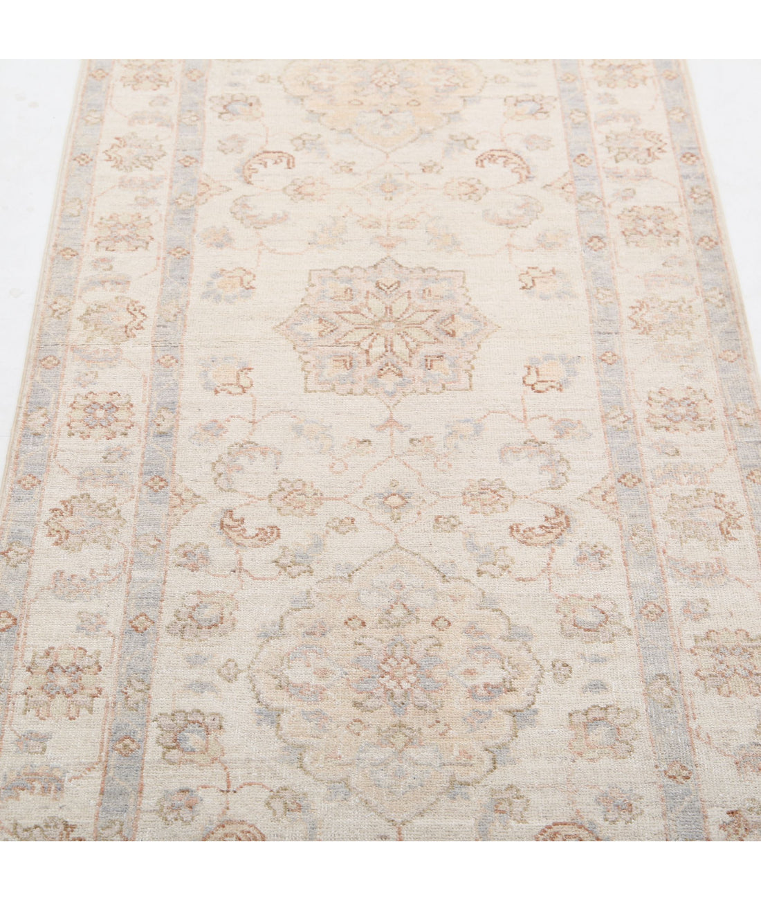 Serenity 2'7'' X 7'8'' Hand-Knotted Wool Rug 2'7'' x 7'8'' (78 X 230) / Ivory / Ivory
