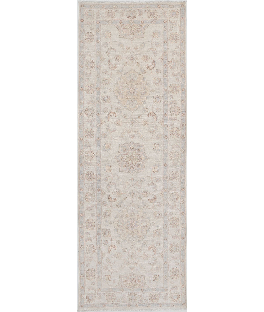 Serenity 2'7'' X 7'8'' Hand-Knotted Wool Rug 2'7'' x 7'8'' (78 X 230) / Ivory / Ivory