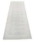 Serenity 2'7'' X 8'1'' Hand-Knotted Wool Rug 2'7'' x 8'1'' (78 X 243) / Green / Ivory