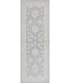 Serenity 2'8'' X 8'1'' Hand-Knotted Wool Rug 2'8'' x 8'1'' (80 X 243) / Grey / Ivory