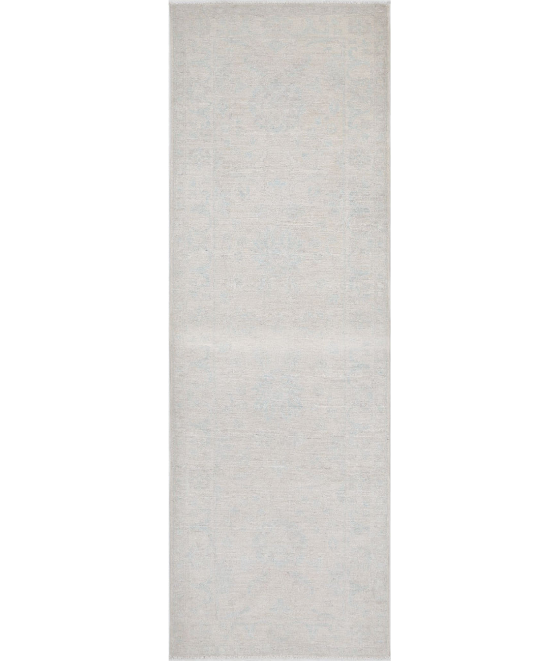 Serenity 2'8'' X 8'3'' Hand-Knotted Wool Rug 2'8'' x 8'3'' (80 X 248) / Brown / Ivory