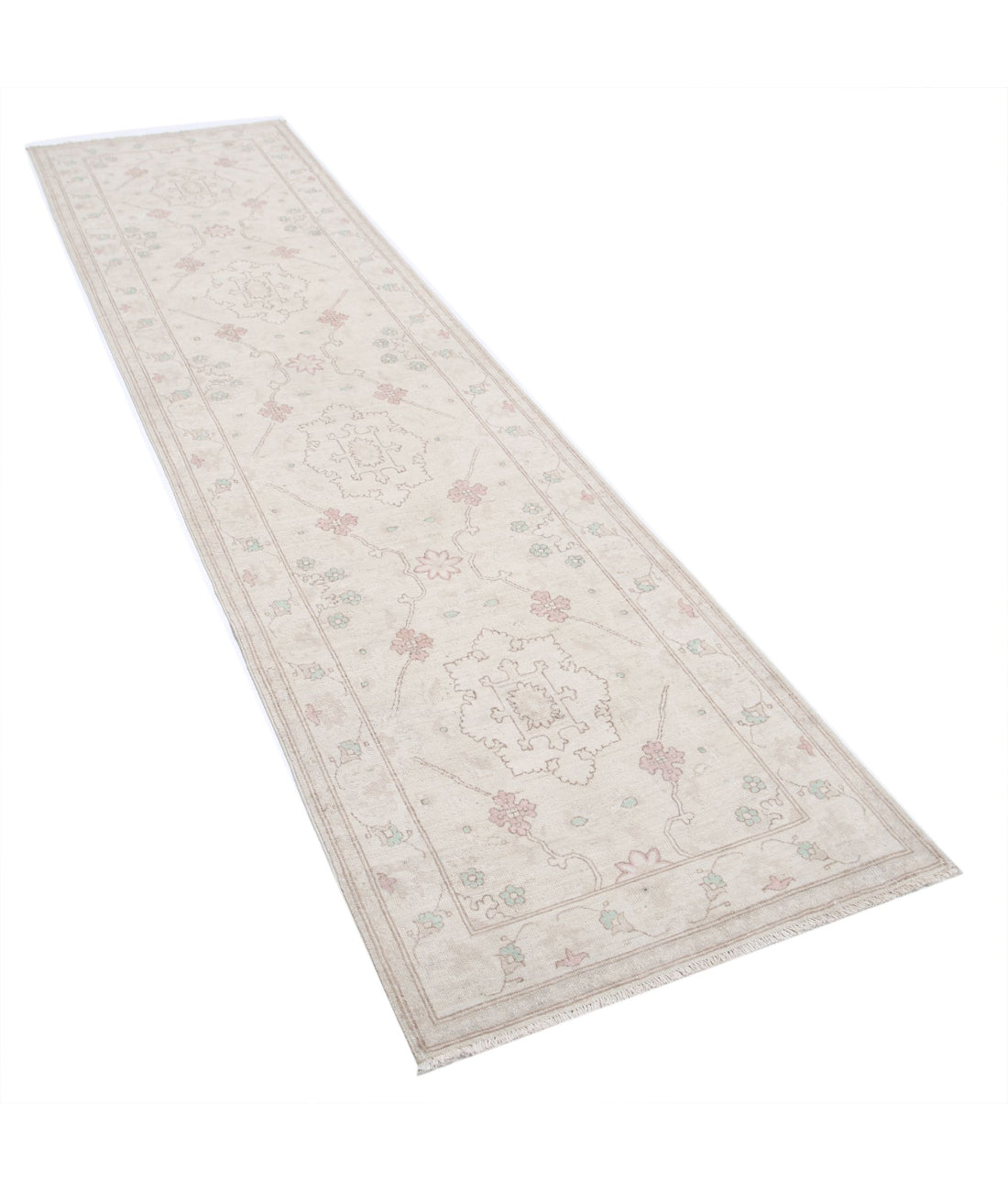 Serenity 2'8'' X 9'9'' Hand-Knotted Wool Rug 2'8'' x 9'9'' (80 X 293) / Ivory / Ivory