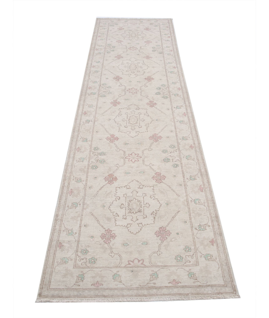 Serenity 2'8'' X 9'9'' Hand-Knotted Wool Rug 2'8'' x 9'9'' (80 X 293) / Ivory / Ivory