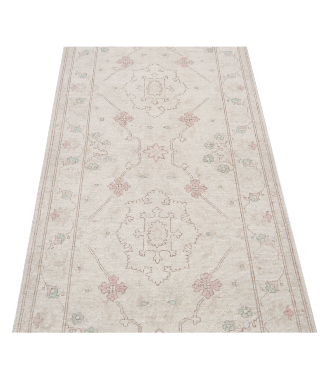 Serenity 2'8'' X 9'9'' Hand-Knotted Wool Rug 2'8'' x 9'9'' (80 X 293) / Ivory / Ivory