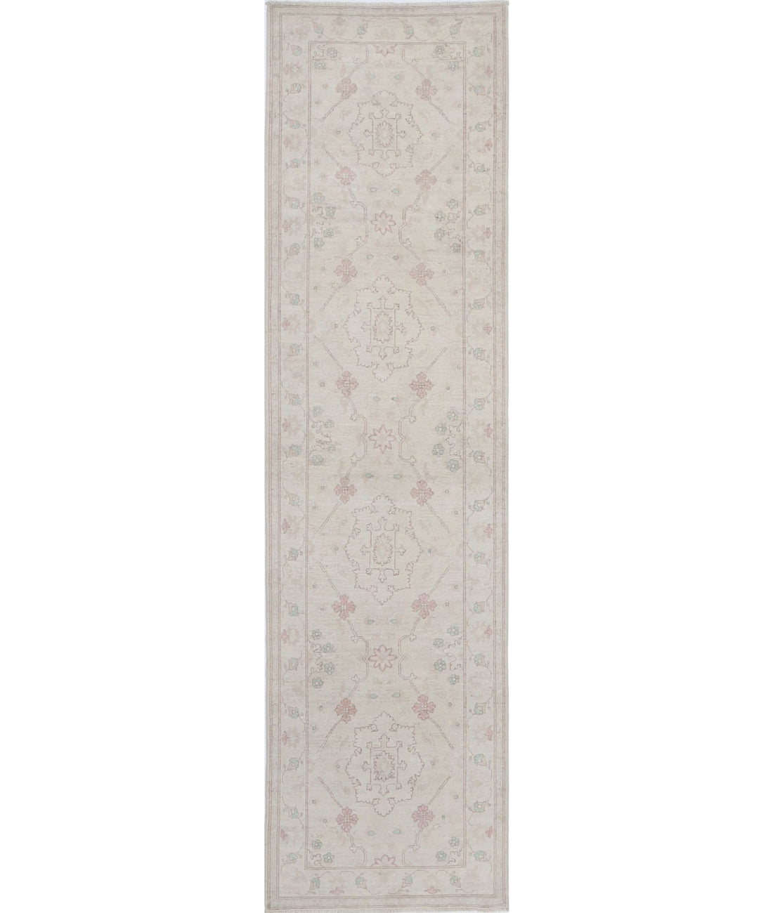 Serenity 2'8'' X 9'9'' Hand-Knotted Wool Rug 2'8'' x 9'9'' (80 X 293) / Ivory / Ivory