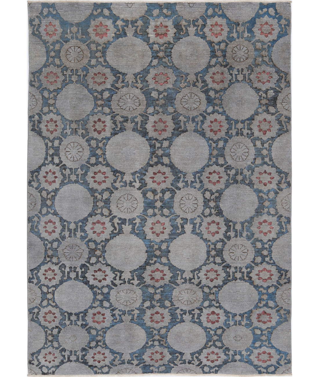 Onyx 5'9'' X 8'3'' Hand-Knotted Wool Rug 5'9'' x 8'3'' (173 X 248) / Blue / Grey