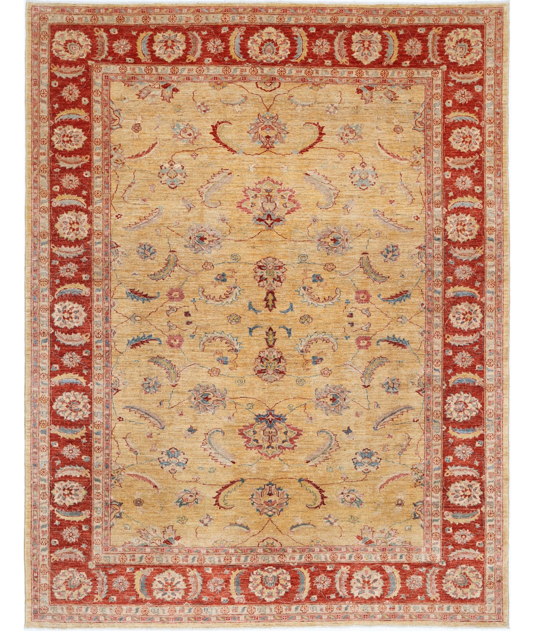 Sultanabad 8'2'' X 10'8'' Hand-Knotted Wool Rug 8'2'' x 10'8'' (245 X 320) / Gold / Rust