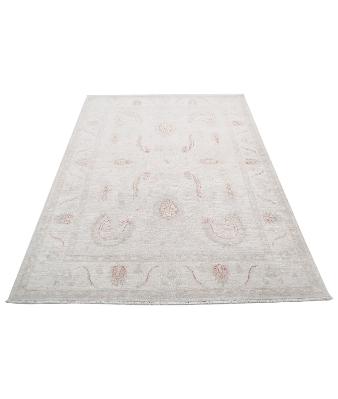 Serenity 4'11'' X 7'0'' Hand-Knotted Wool Rug 4'11'' x 7'0'' (148 X 210) / Ivory / Ivory