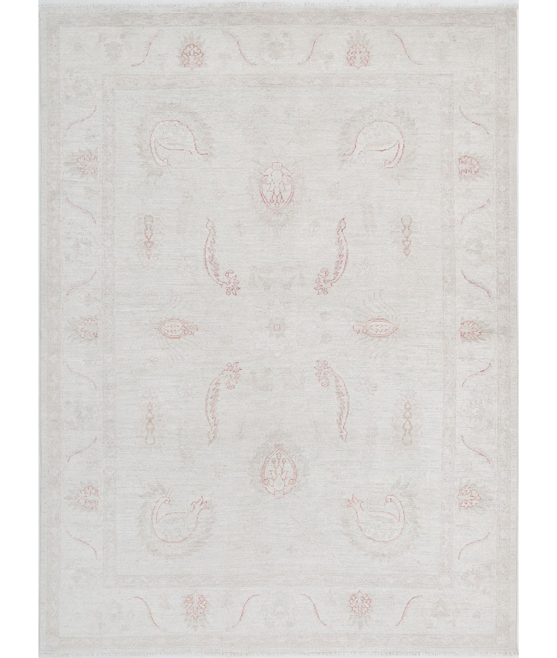 Serenity 4'11'' X 7'0'' Hand-Knotted Wool Rug 4'11'' x 7'0'' (148 X 210) / Ivory / Ivory
