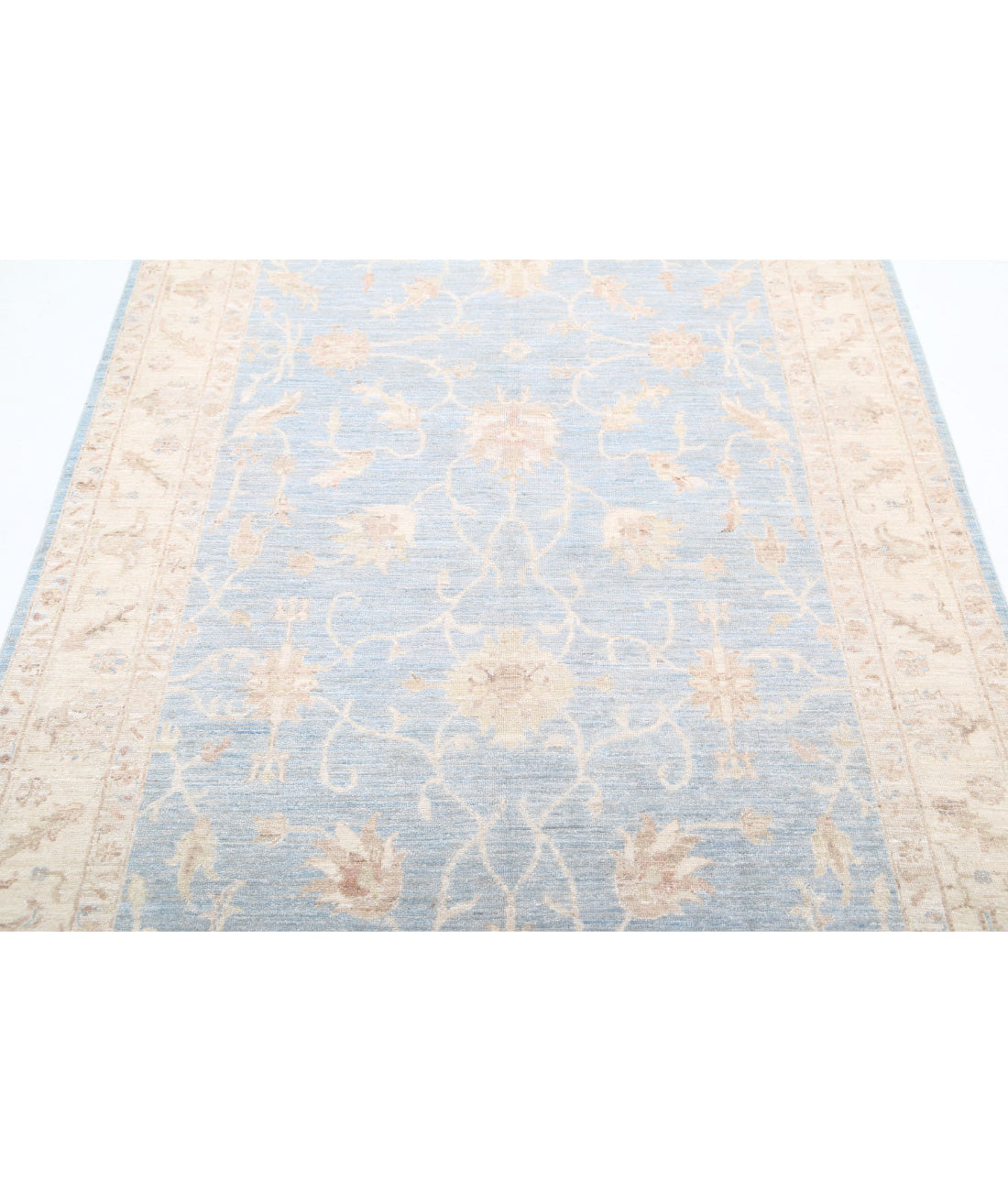 Serenity 4'9'' X 6'11'' Hand-Knotted Wool Rug 4'9'' x 6'11'' (143 X 208) / Blue / Ivory