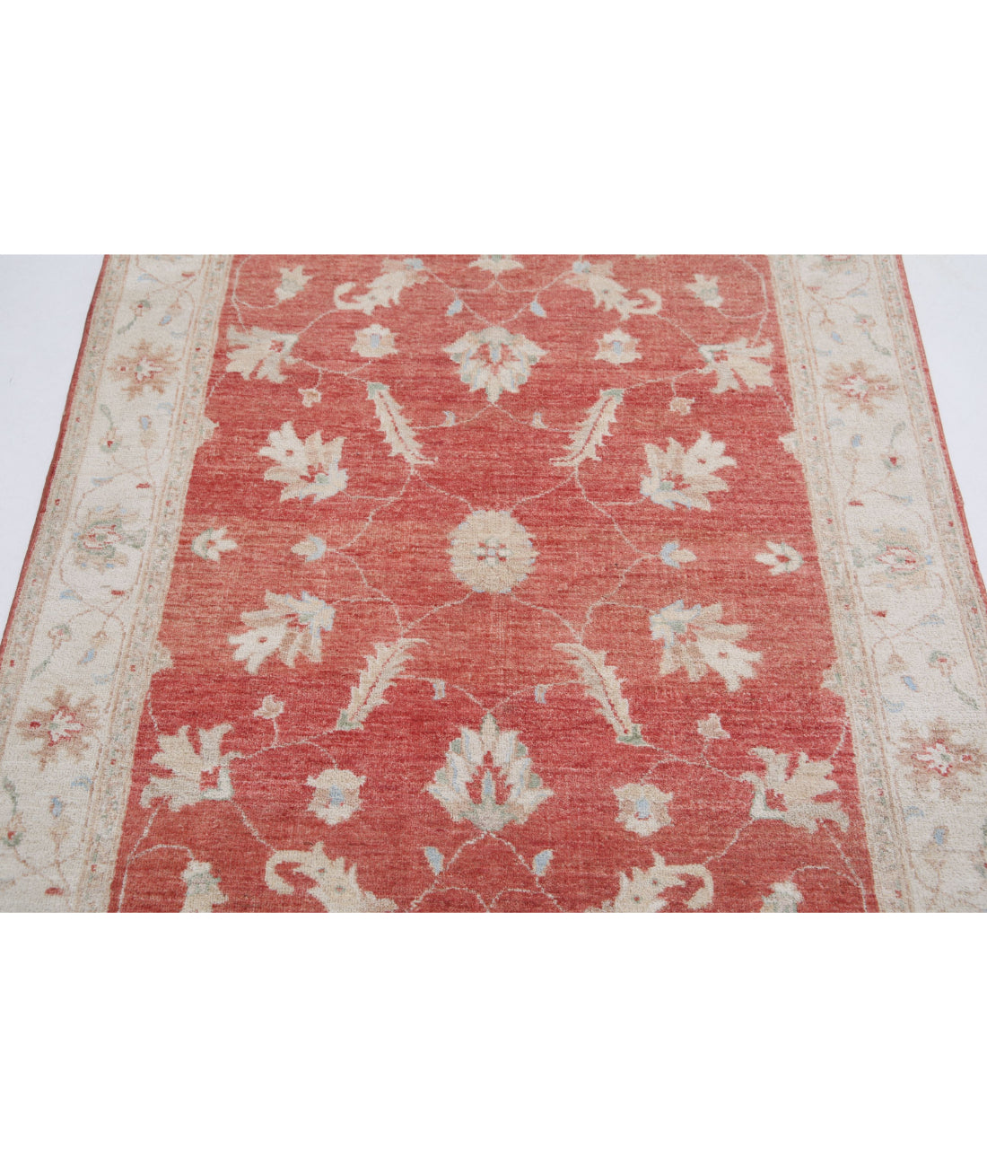 Serenity 4'1'' X 6'0'' Hand-Knotted Wool Rug 4'1'' x 6'0'' (123 X 180) / Red / Ivory