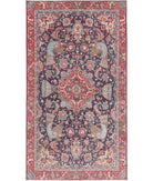 Tabriz 3'3'' X 6'10'' Hand-Knotted Wool Rug 3'3'' x 6'10'' (98 X 205) / Blue / Rust