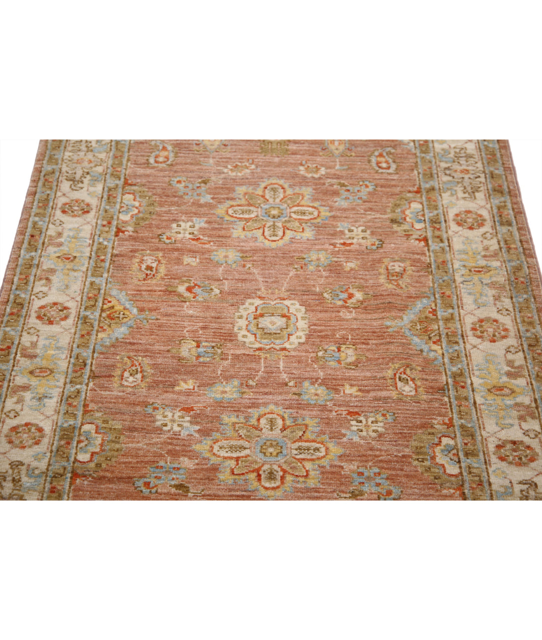 Ziegler 3'0'' X 4'8'' Hand-Knotted Wool Rug 3'0'' x 4'8'' (90 X 140) / Brown / Ivory
