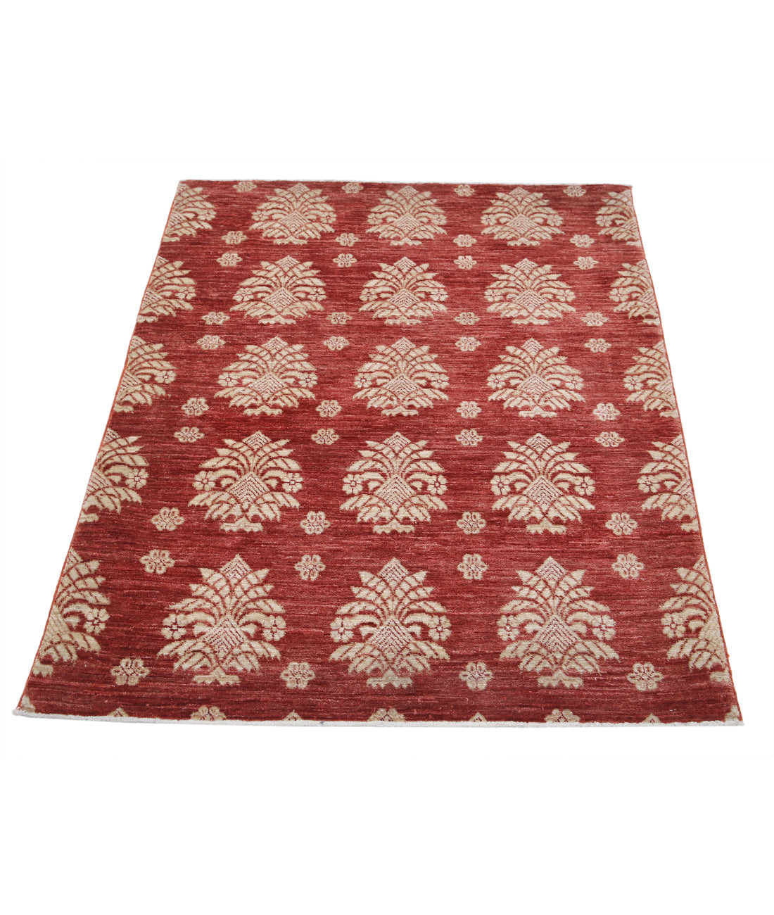 Ziegler 3'2'' X 4'0'' Hand-Knotted Wool Rug 3'2'' x 4'0'' (95 X 120) / Red / Red