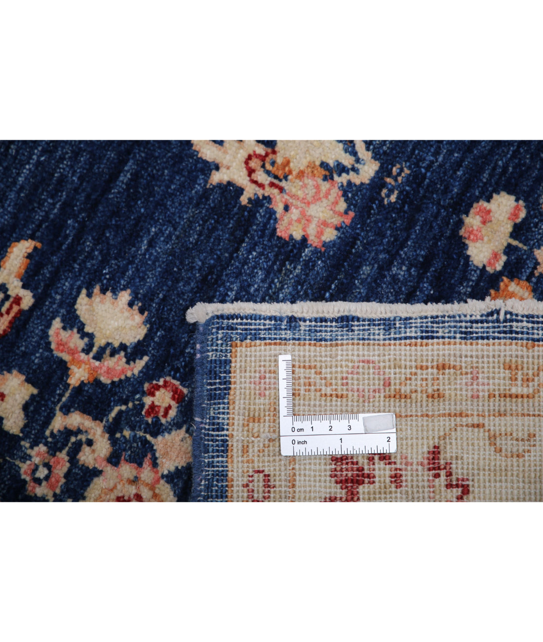 Ziegler 3'4'' X 6'6'' Hand-Knotted Wool Rug 3'4'' x 6'6'' (100 X 195) / Blue / Ivory