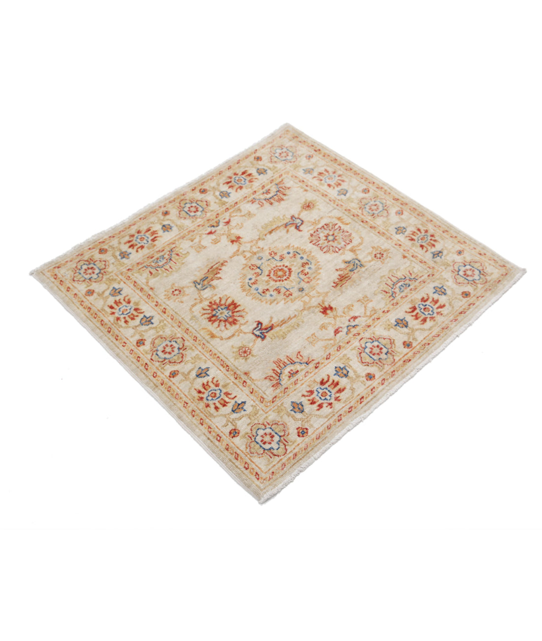Ziegler 2'9'' X 3'0'' Hand-Knotted Wool Rug 2'9'' x 3'0'' (83 X 90) / Ivory / Ivory