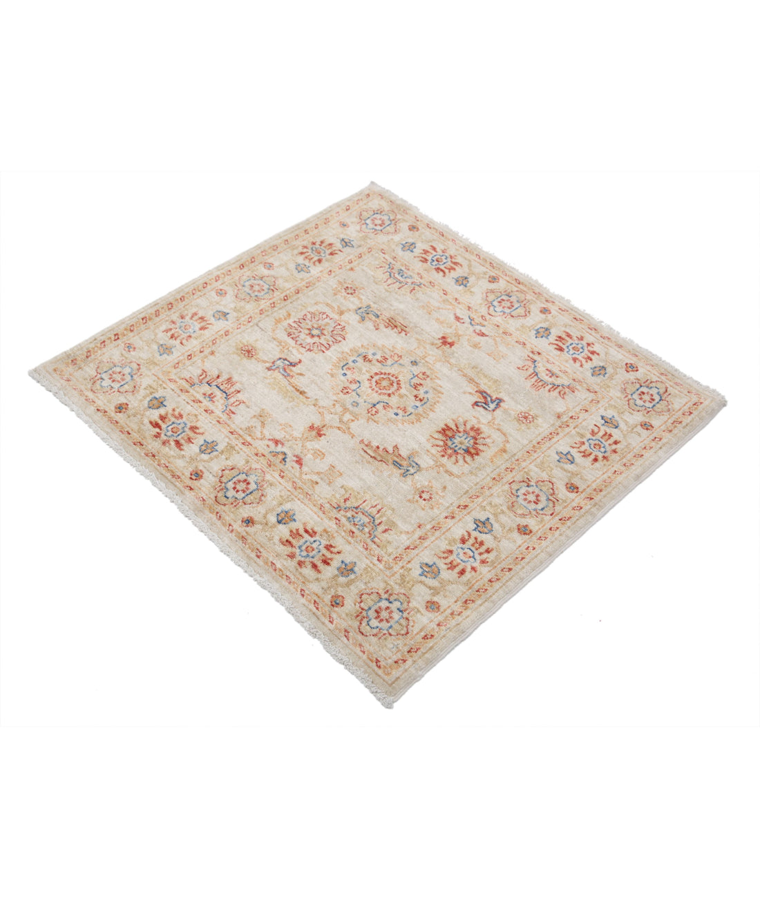 Ziegler 2'9'' X 3'0'' Hand-Knotted Wool Rug 2'9'' x 3'0'' (83 X 90) / Ivory / Ivory