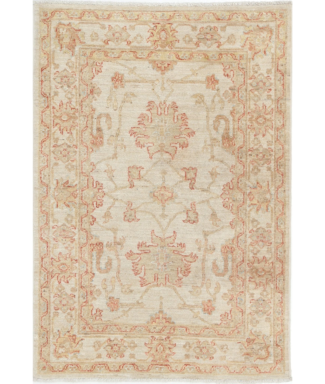 Ziegler 2'9'' X 3'11'' Hand-Knotted Wool Rug 2'9'' x 3'11'' (83 X 118) / Ivory / Ivory