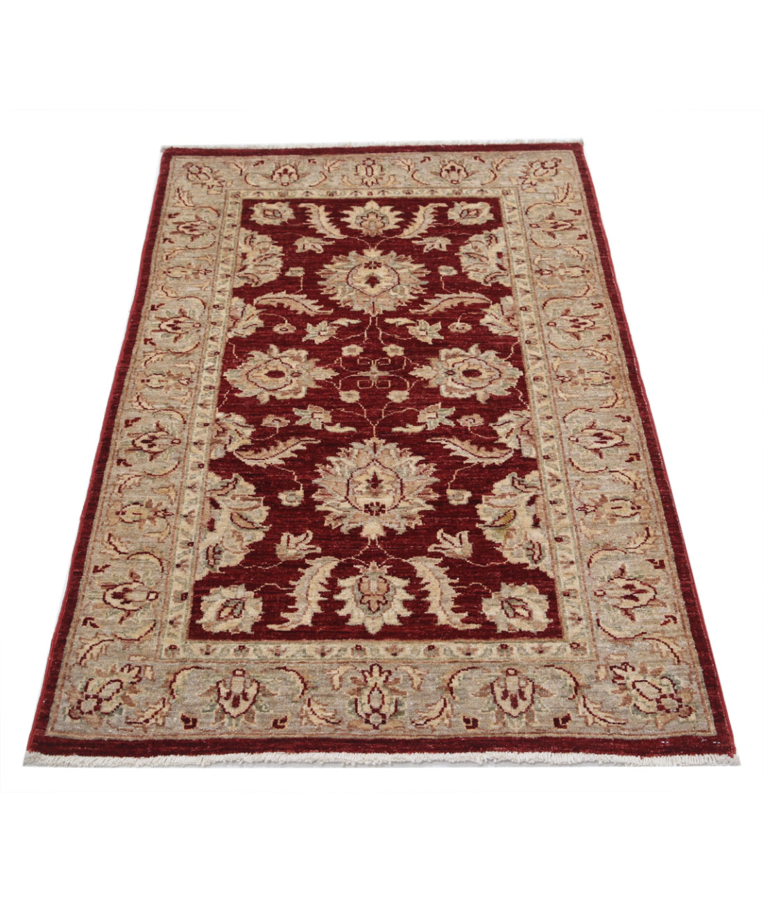 Ziegler 3'0'' X 4'7'' Hand-Knotted Wool Rug 3'0'' x 4'7'' (90 X 138) / Red / Ivory